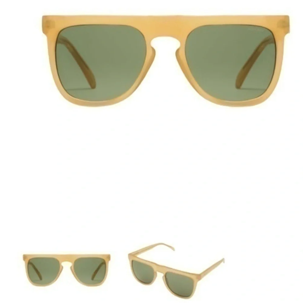 KOMONO Sunglasses Bennet Amber NEW square yellow gold